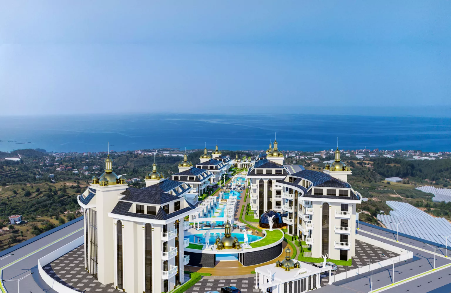 İncekum, Alanya'da deniz manzarasına sahip daireler