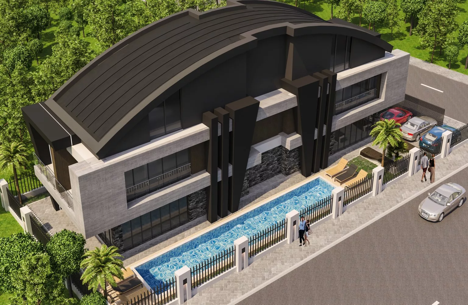 Antalya  Lara'da satılık 1+1 dubleks daireler