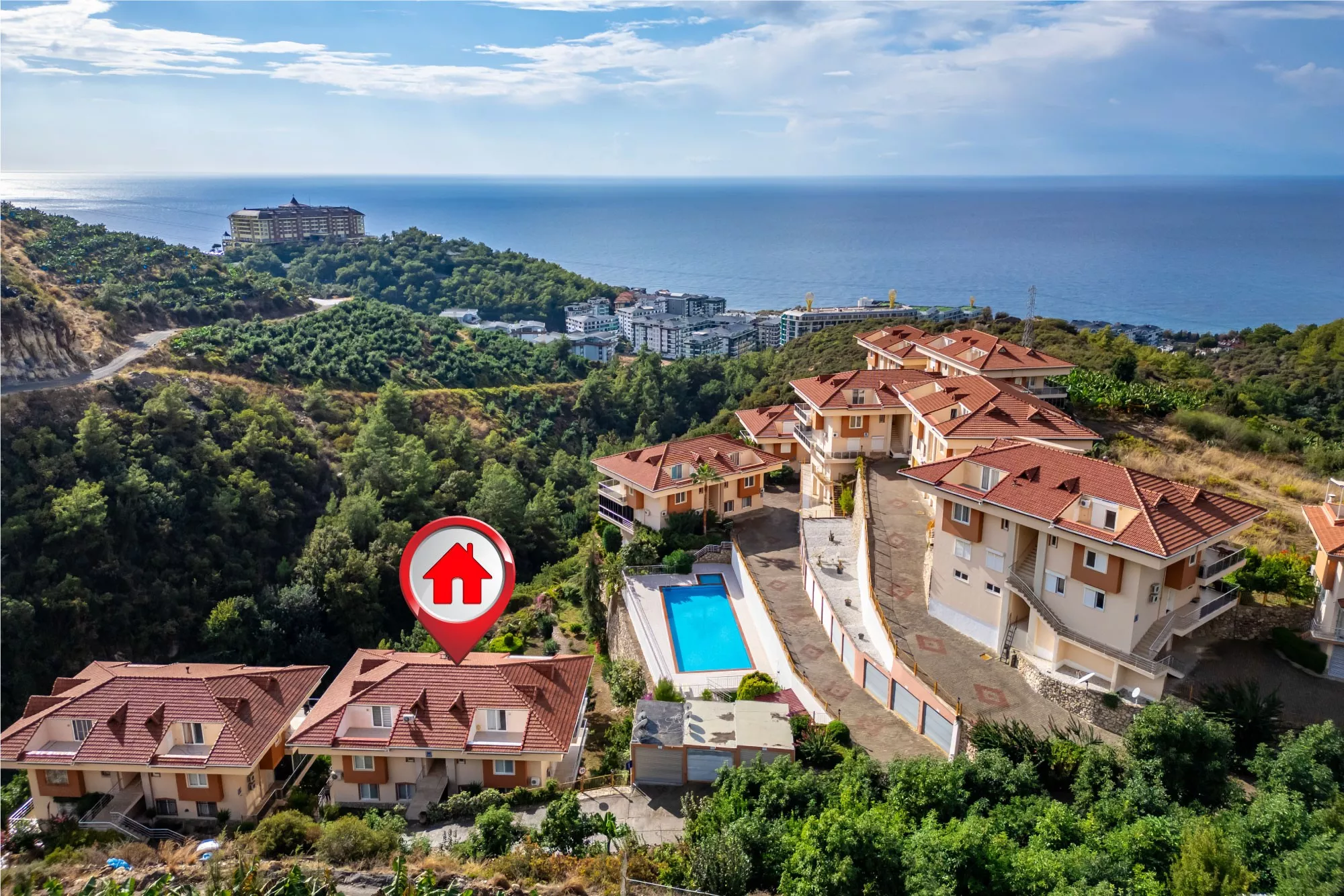 Satılık 3+2 Bahçe Dubleks – Alanya Kargıcak, Deniz Manzaralı