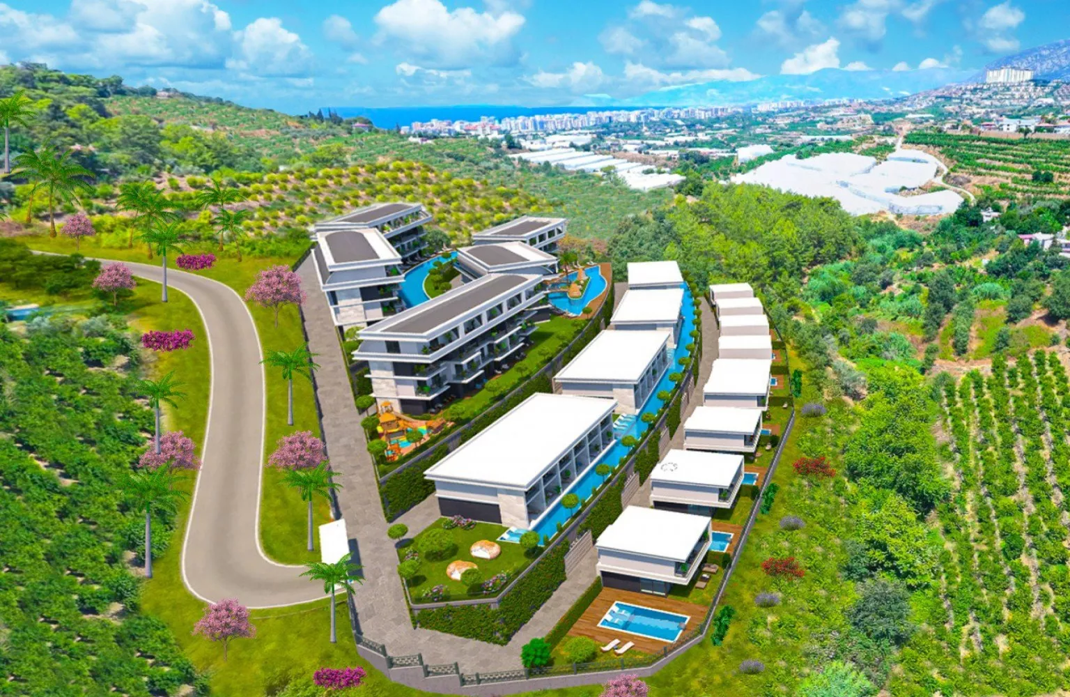 Vatandaşlığa uygun manzaralı lüks villalar ve daireler