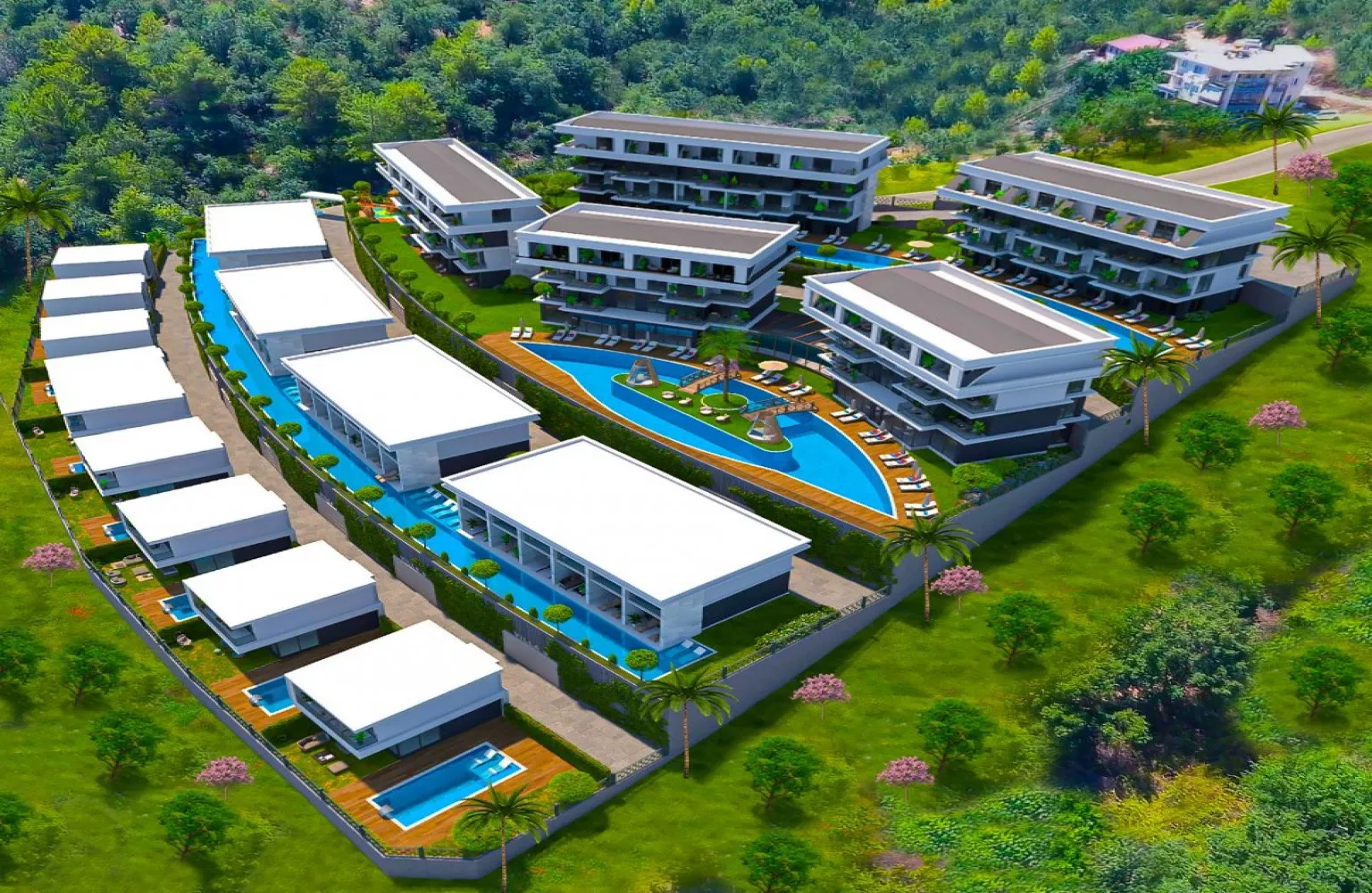 Vatandaşlığa uygun manzaralı lüks villalar ve daireler