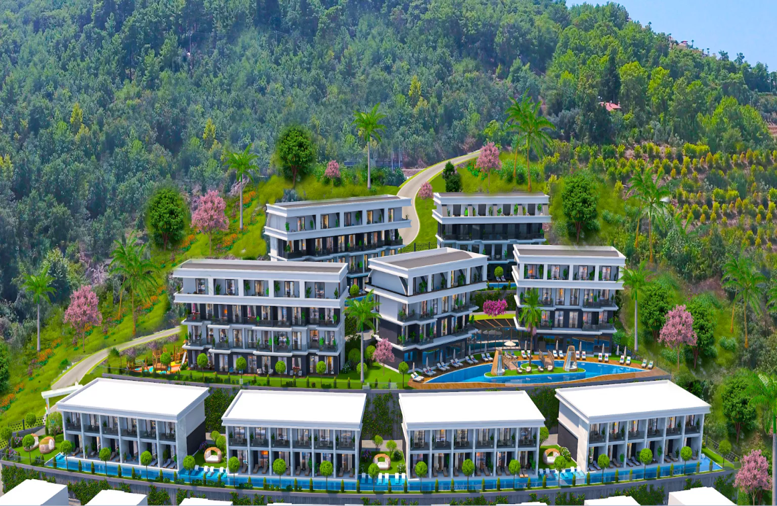 Vatandaşlığa uygun manzaralı lüks villalar ve daireler