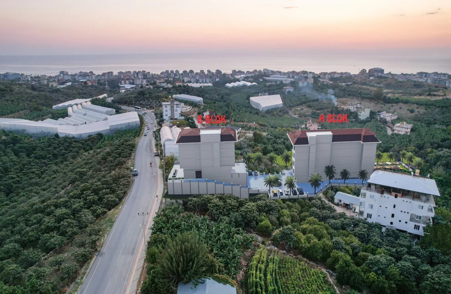Kestelde satılık deniz manzaralı lüks daireler