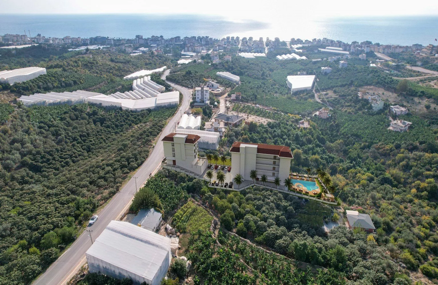 Kestelde satılık deniz manzaralı lüks daireler