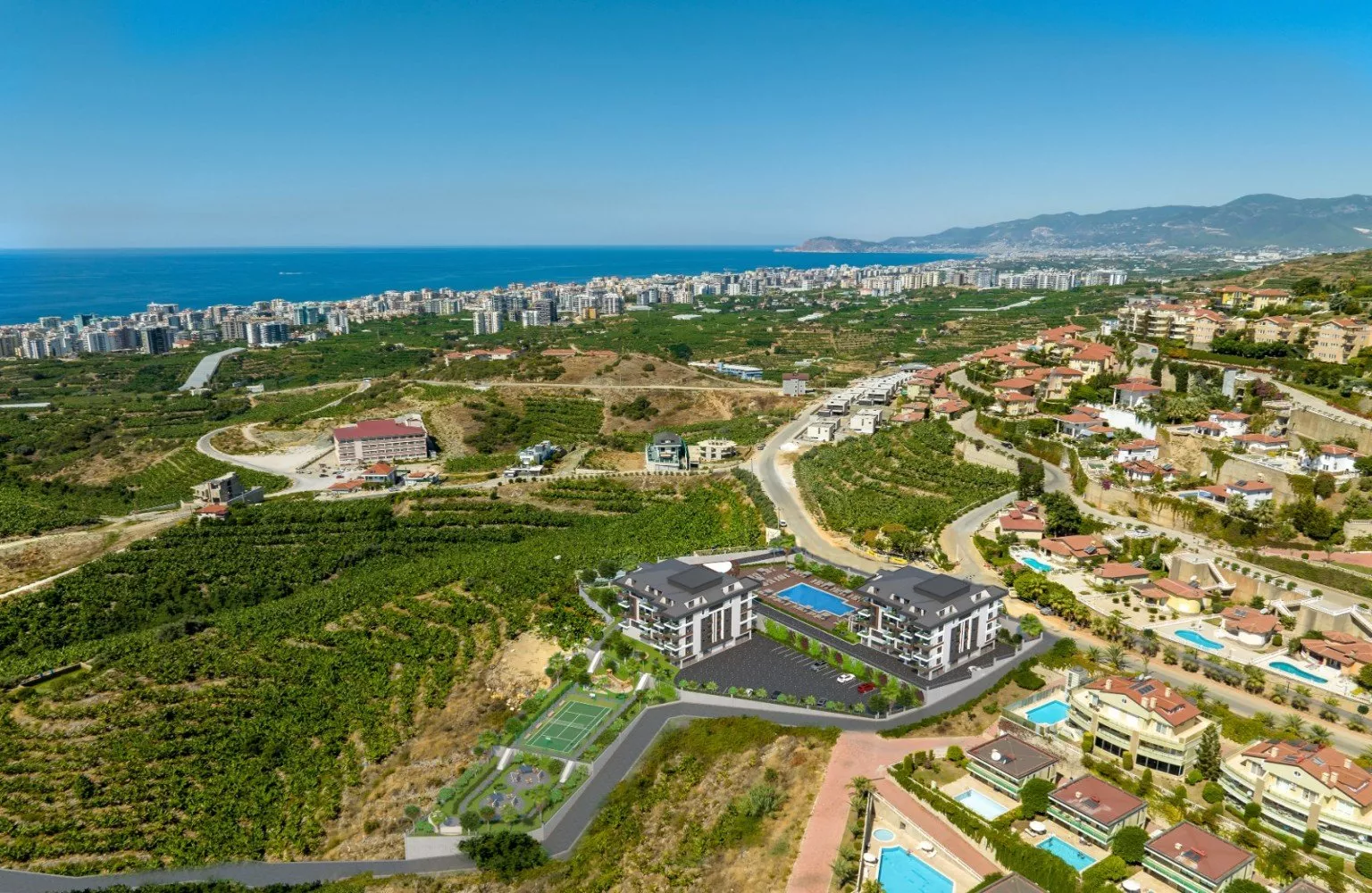 Kargıcak - Alanya'da konut kompleksinde satılık daireler.