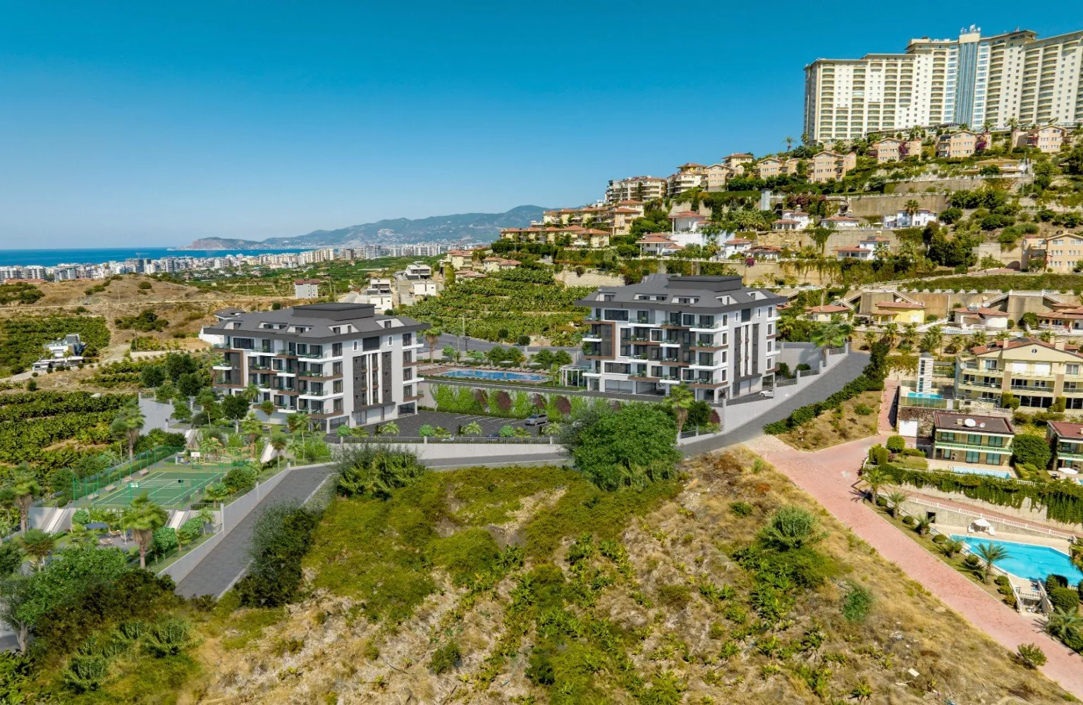 Kargıcak - Alanya'da konut kompleksinde satılık daireler.