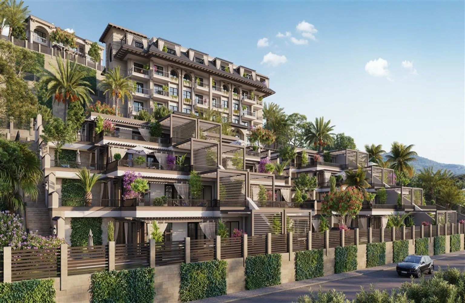 Kargıcak-Alanya'da satılık lüks villalar ve daireler.