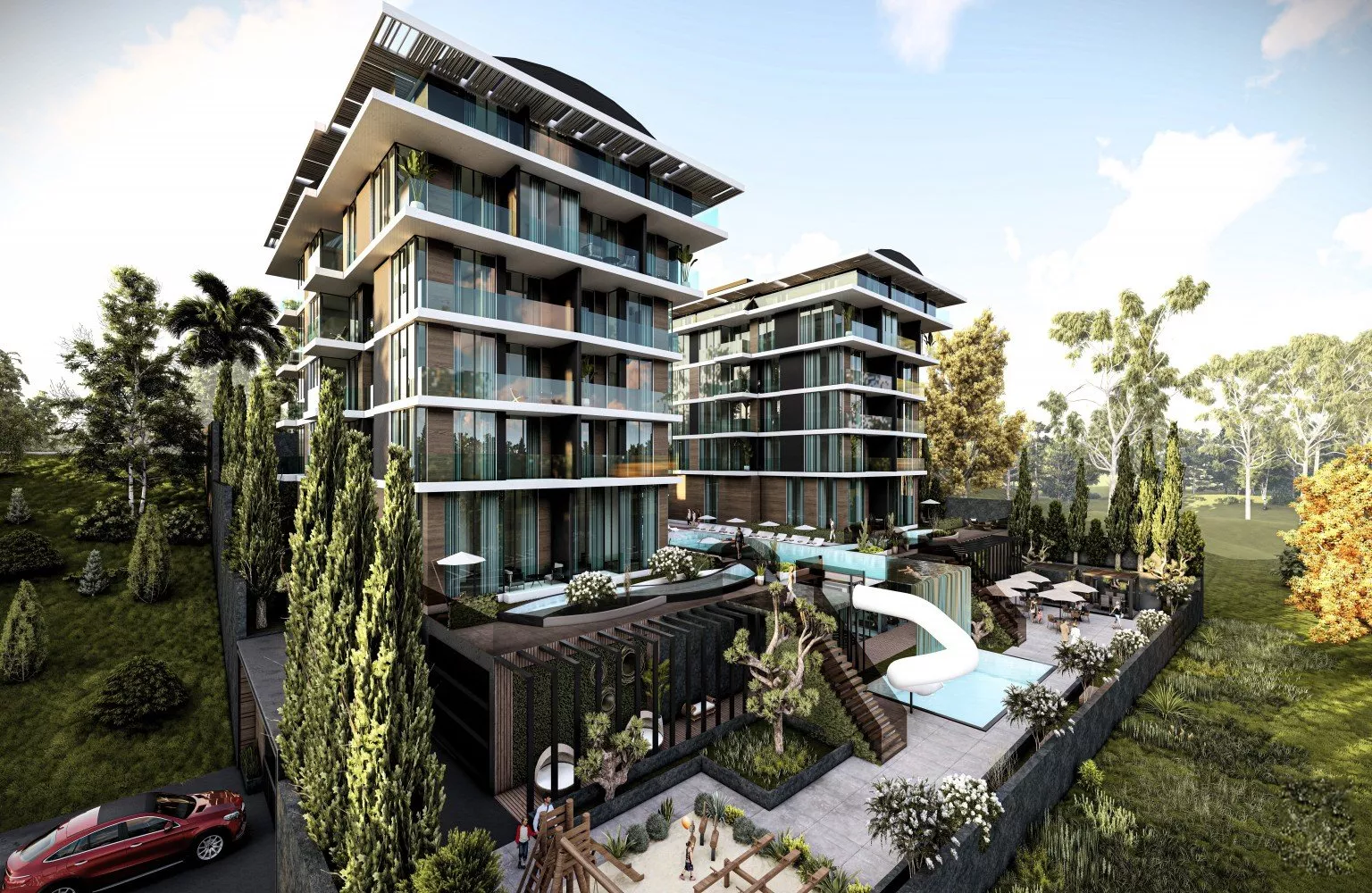 Bauprojekt in Alanya, 600 m vom Kleopatra-Strand entfernt