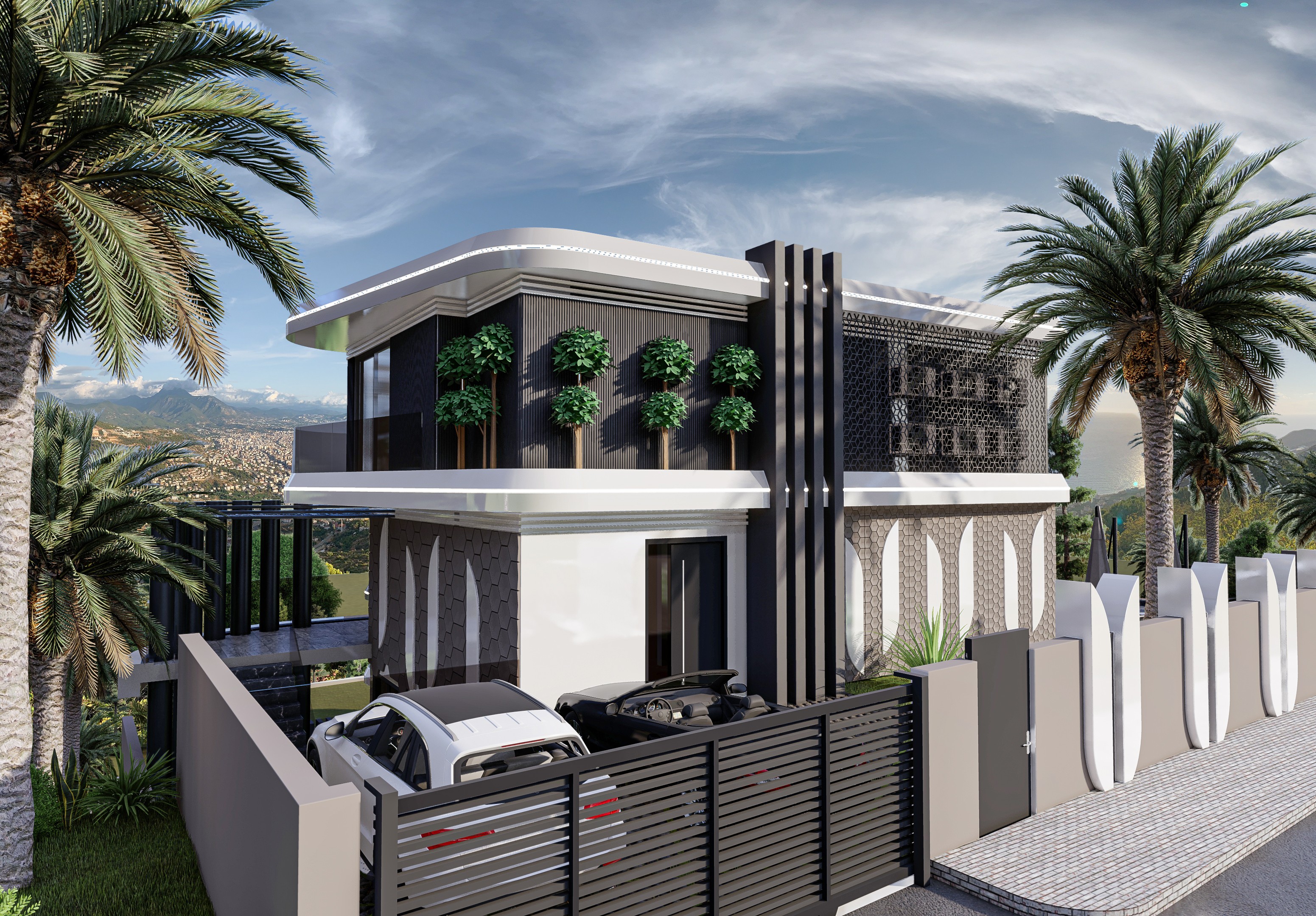 Alanya Tepe Mahallesinde satılık ultra lüks villalar.