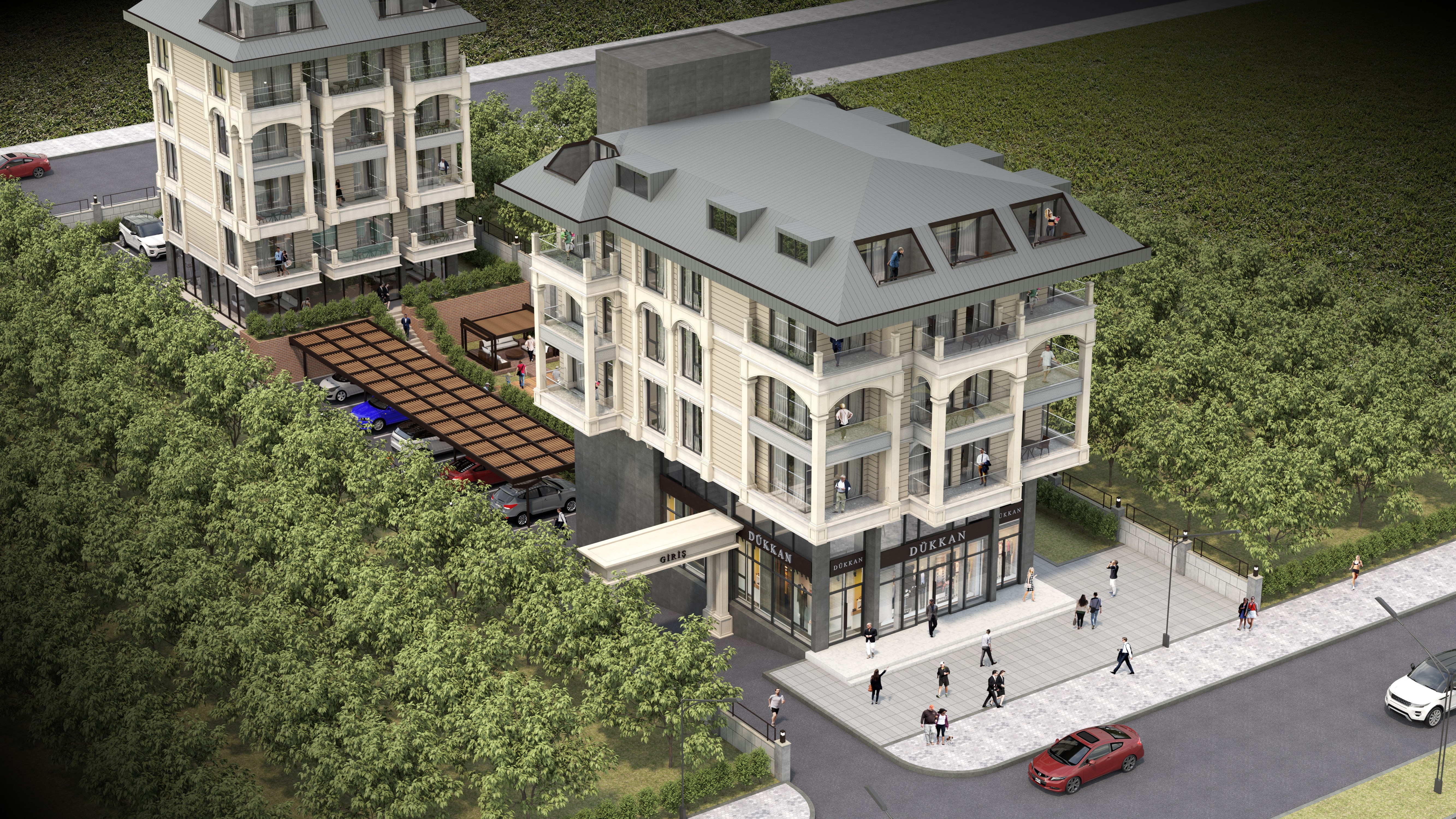 Neue Wohnungen 250 Meter vom Meer entfernt in Kestel-Alanya.