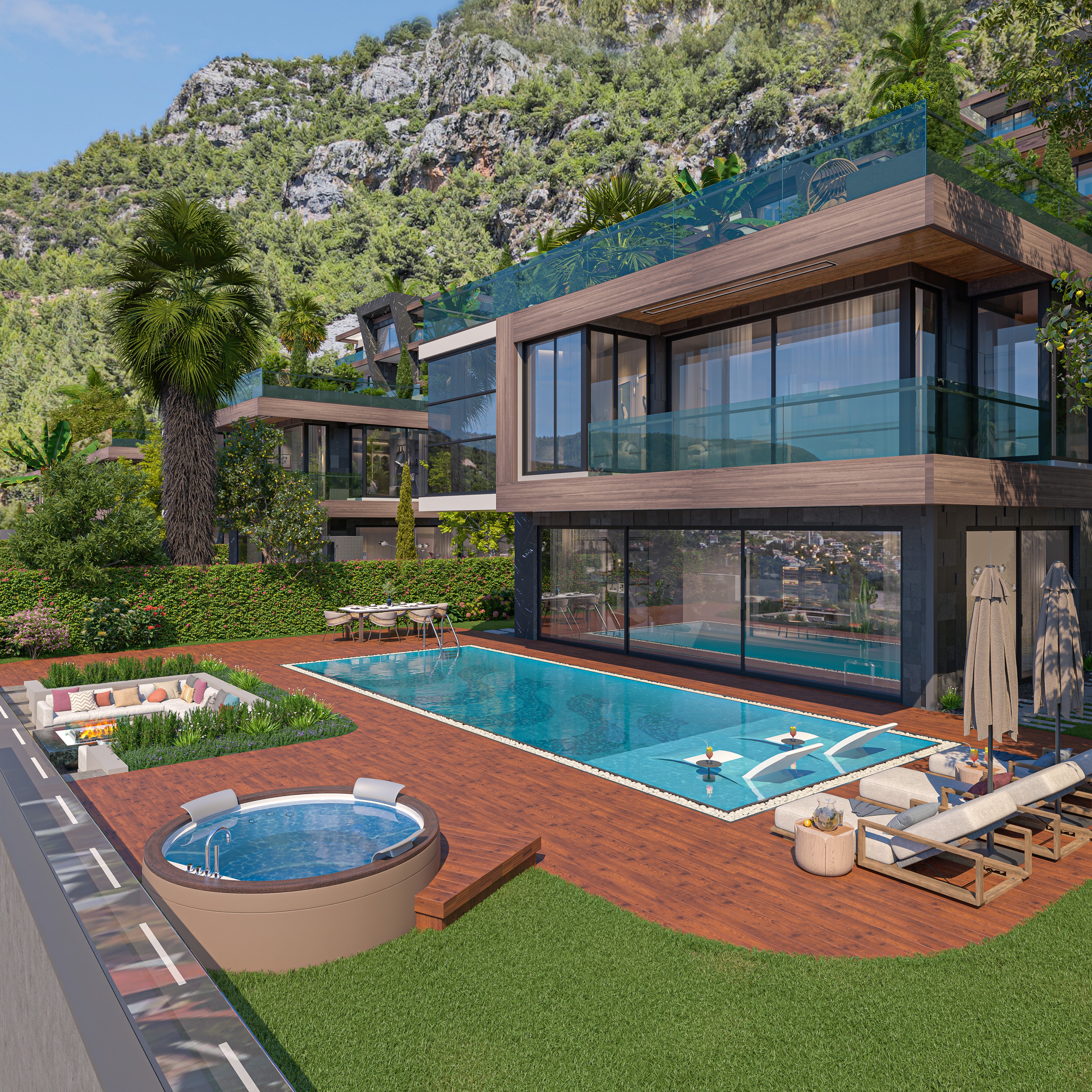 Alanya Tepe'de Satılık Lüks 3+1 Müstakil PRADA VİLLAS