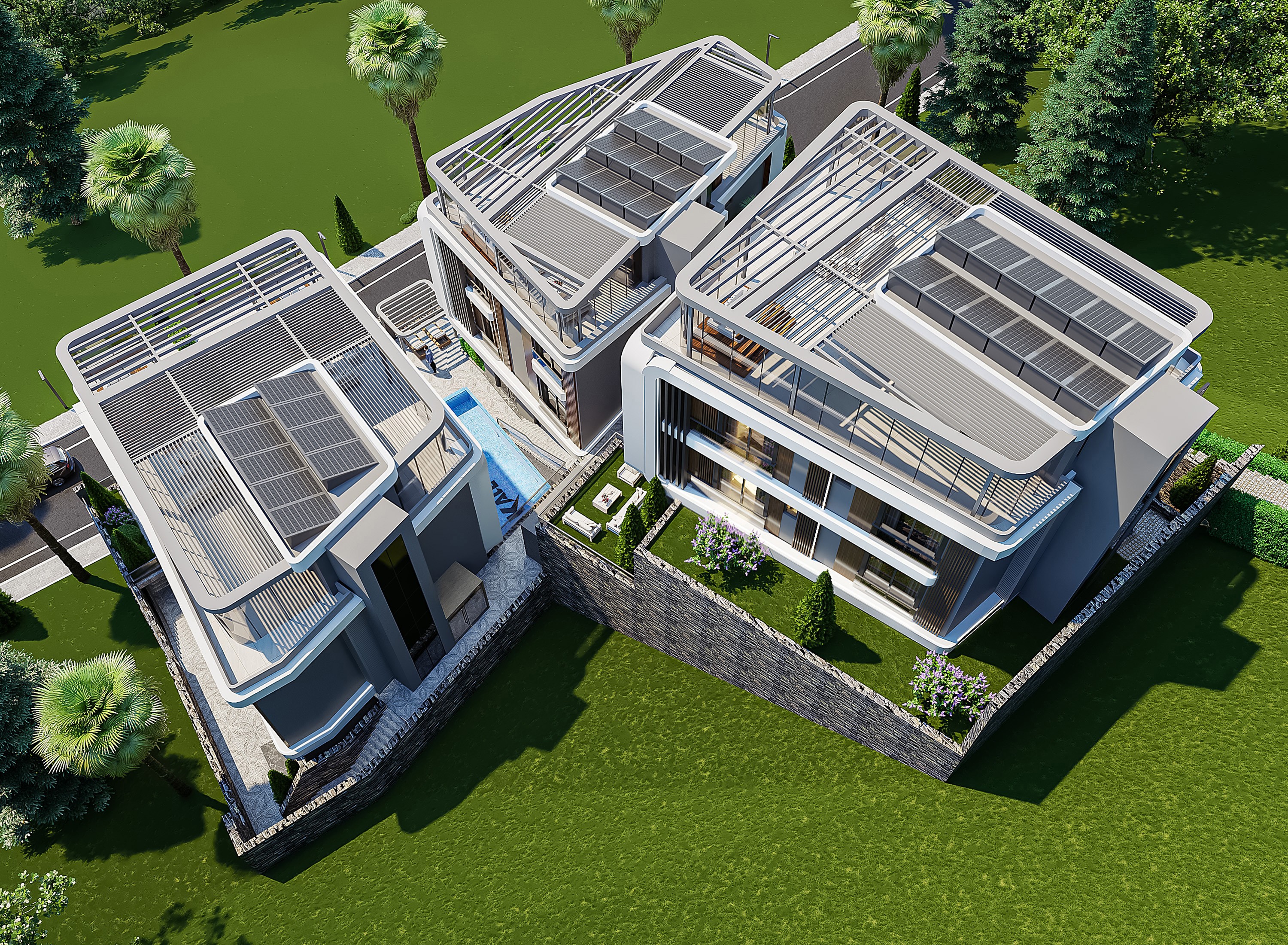 Plus Project Kale satılık bahçe ve teras dubleks daireler