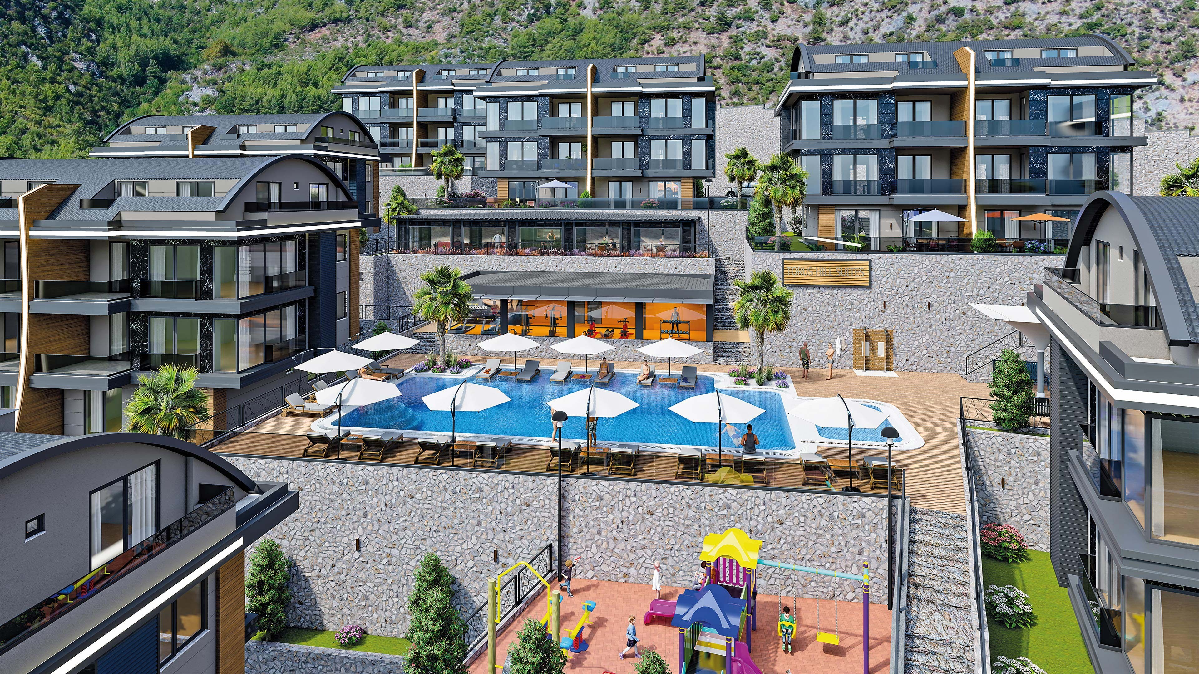 Alanya Tepe Satılık Dubleks Daire | Bahçe Katı