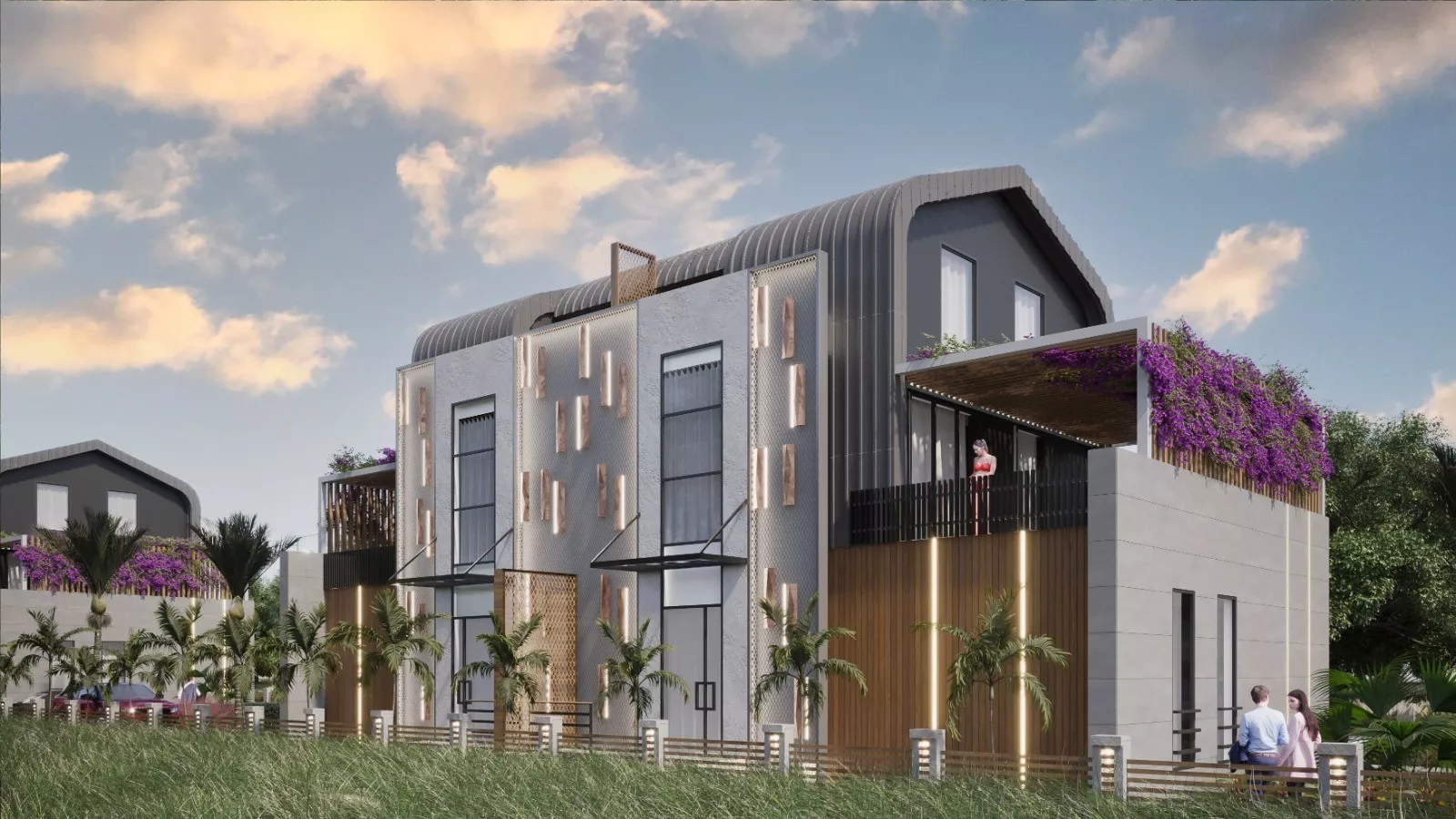 فلل توأم 3+1 فاخرة للبيع في قادرية – أنطاليا الحديثة