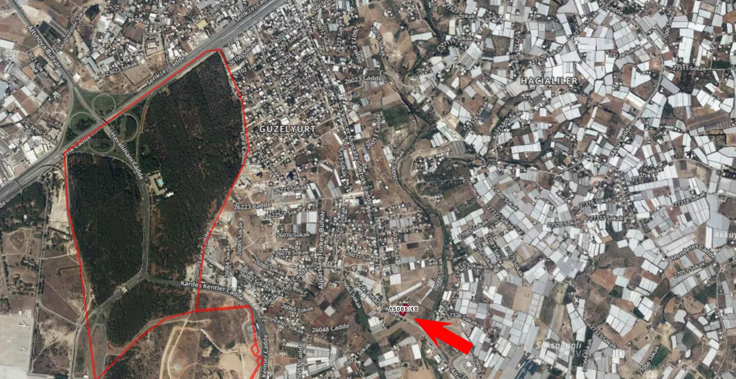 Land for Rent in Antalya Aksu Güzelyurt – 1,727 M²