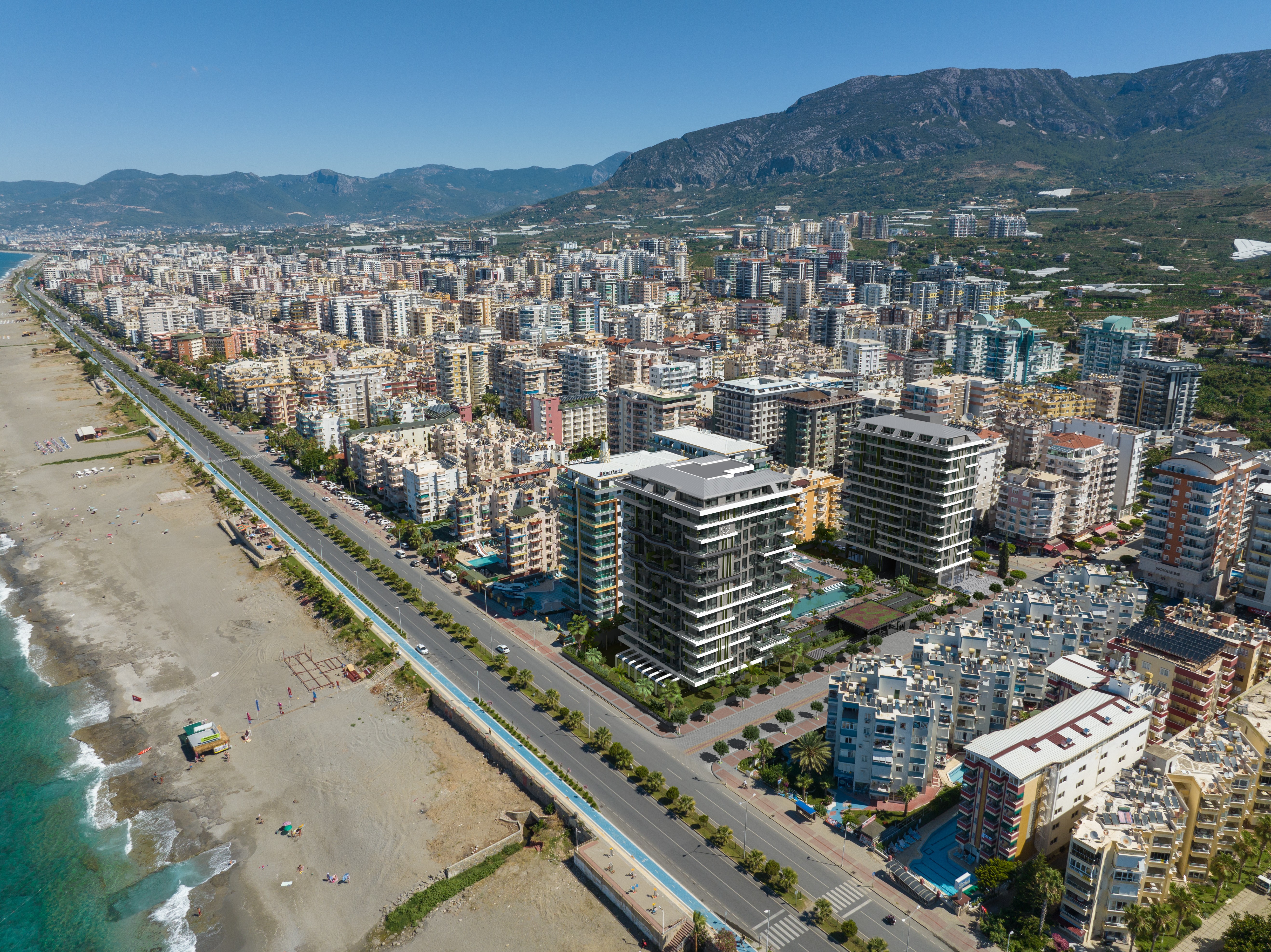 Квартира 1+1 в резиденции у моря в Алании Махмутлар