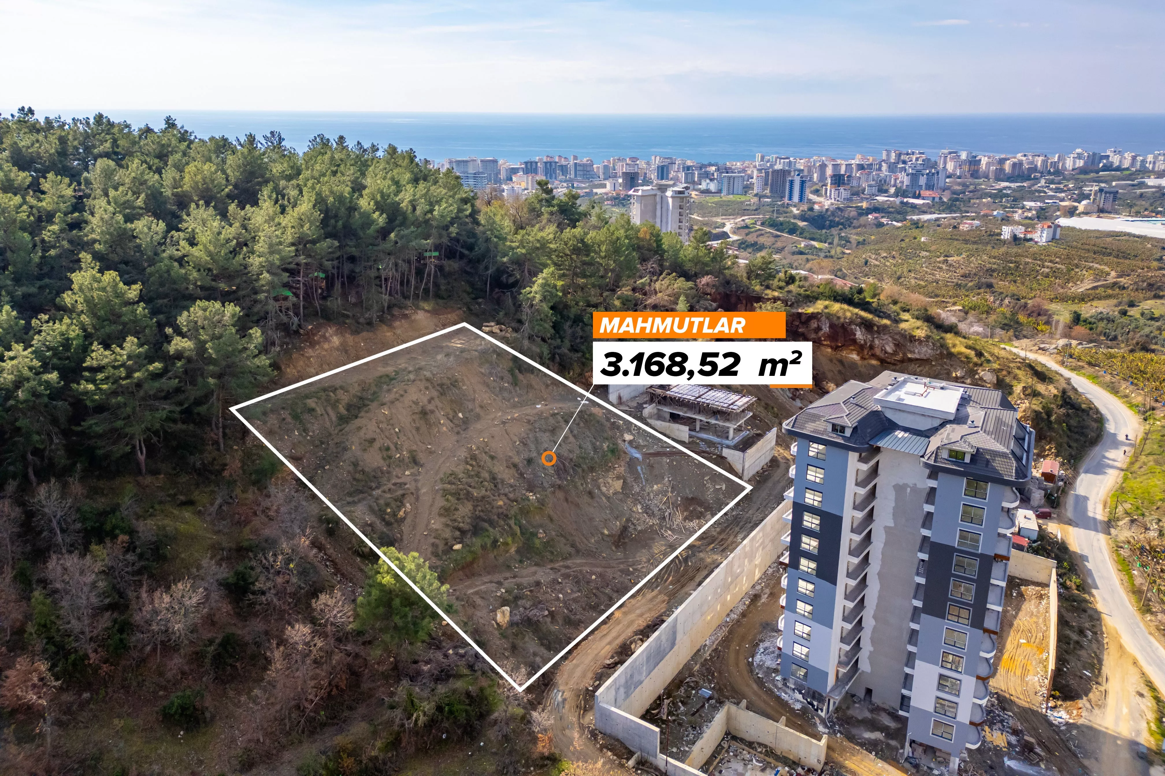 Mahmutlar Alanya’da Satılık İmarlı Arsa – 3.168 m²