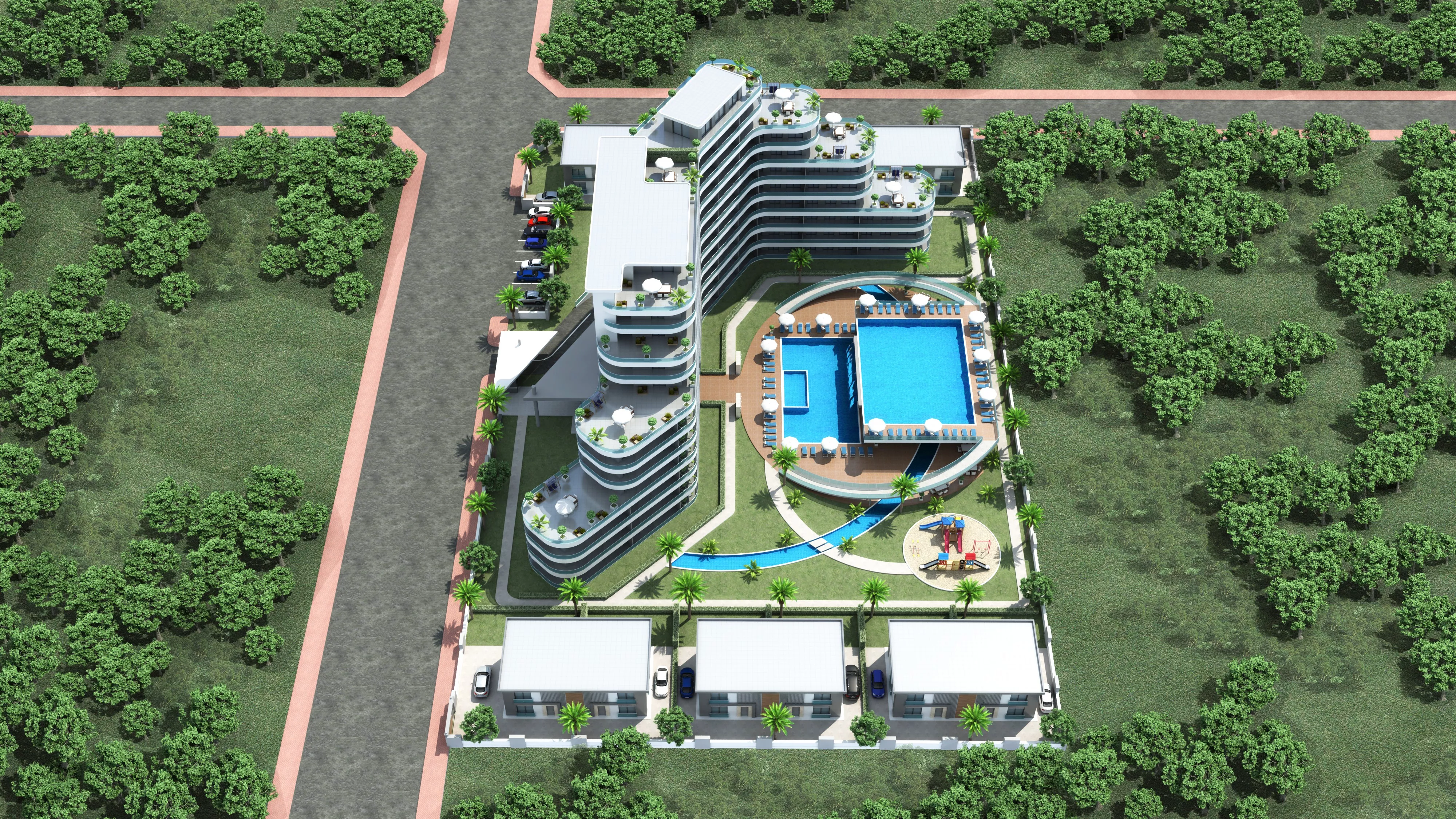 La Bella Sitesi Antalya’da Satılık 1+1 ve 2+1 Daireler