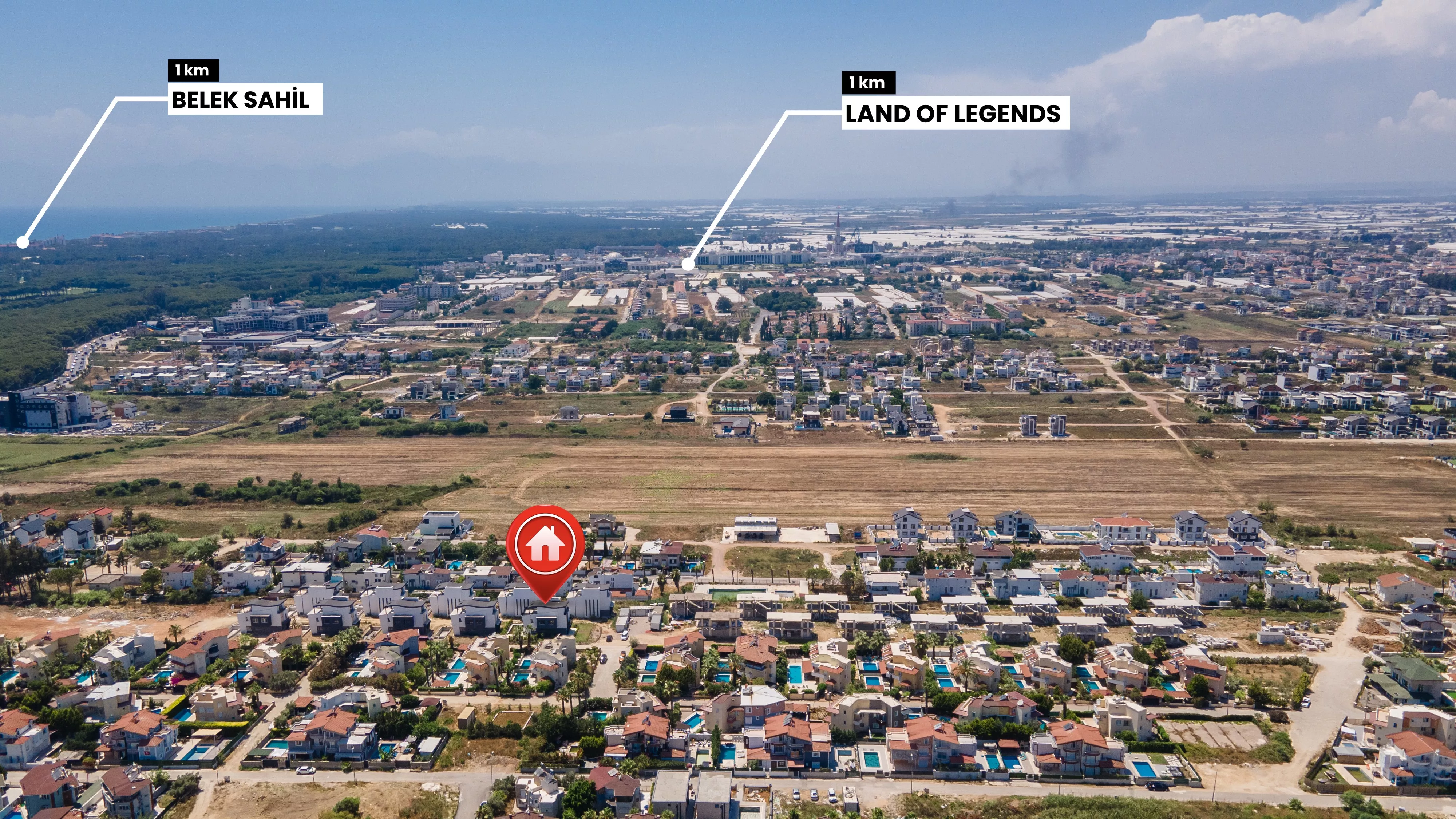 Antalya Belek'te  Taşınmaya Hazır Lüks donanımlı 4+1 Villa