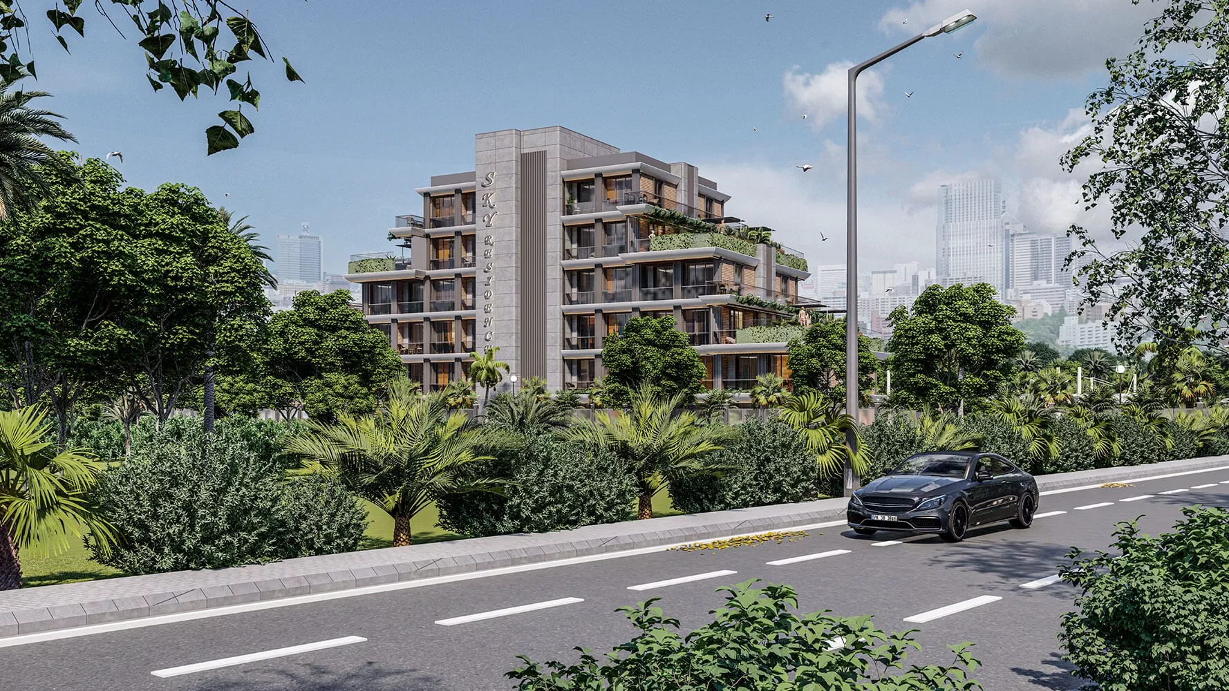 شقق 1+1 في Sky Residence، أكسو، أنطاليا