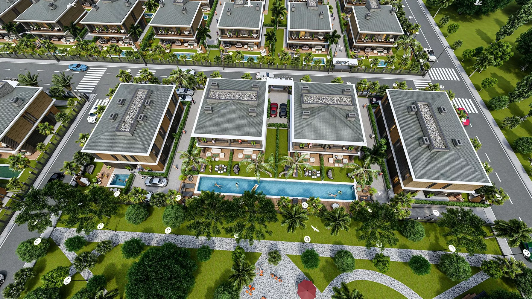 4+1 İkiz Villalar Sky Park Villa Sitesi - Muratpaşa, Antalya