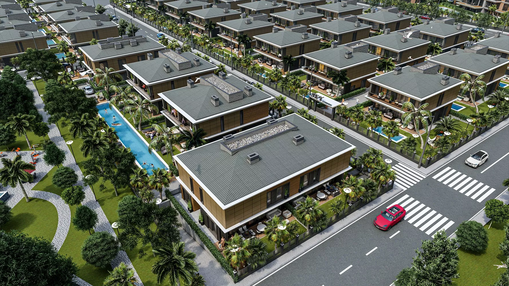 4+1 İkiz Villalar Sky Park Villa Sitesi - Muratpaşa, Antalya