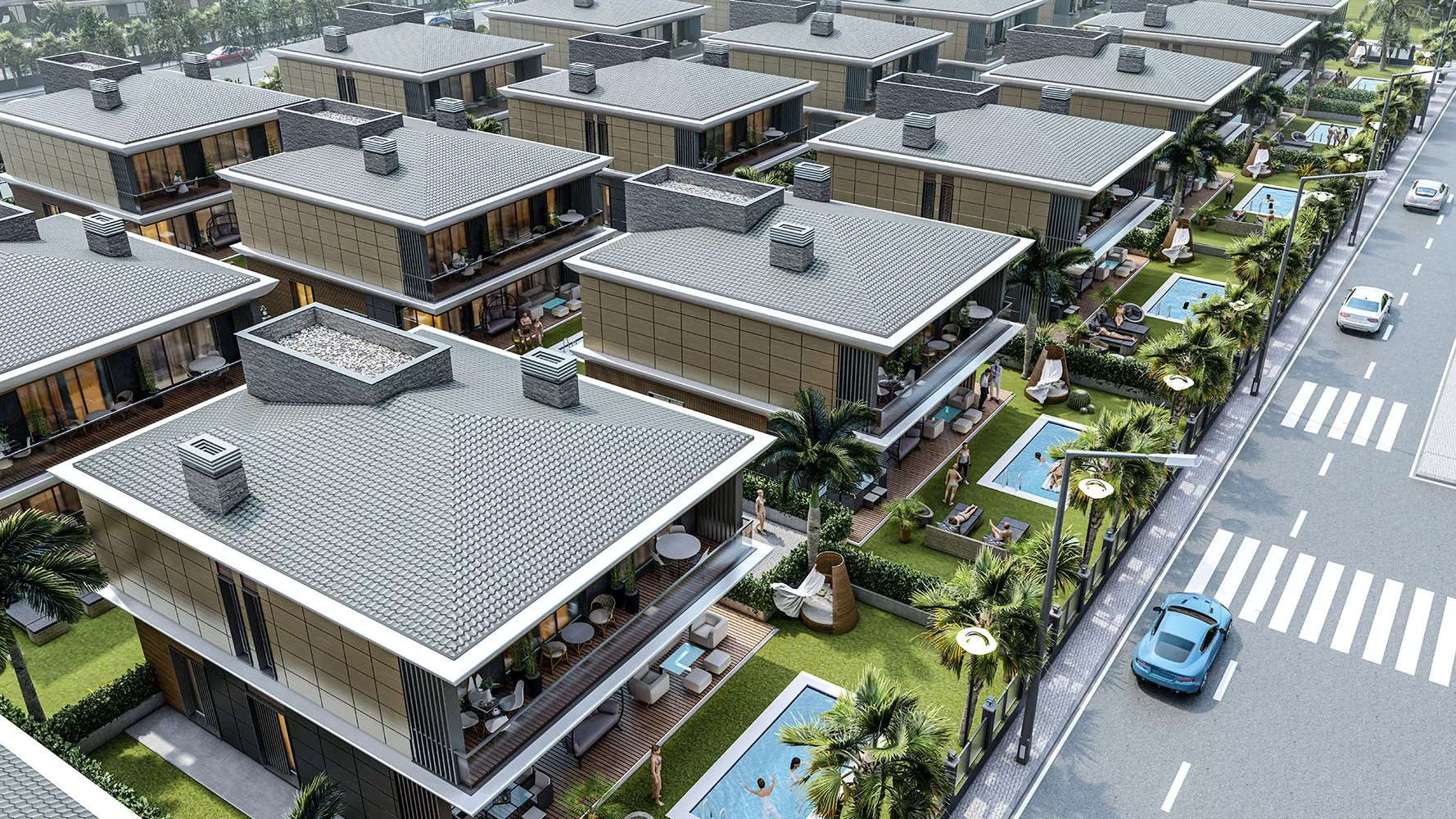 Sky Garden Villa Sitesi, Muratpaşa, Antalya – Lüks Villalar