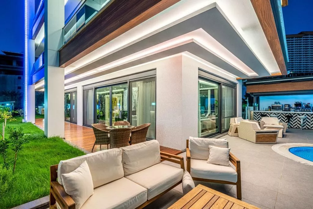 3+2 Luxusvilla mit Meerblick zum Verkauf in Alanya Kargıcak