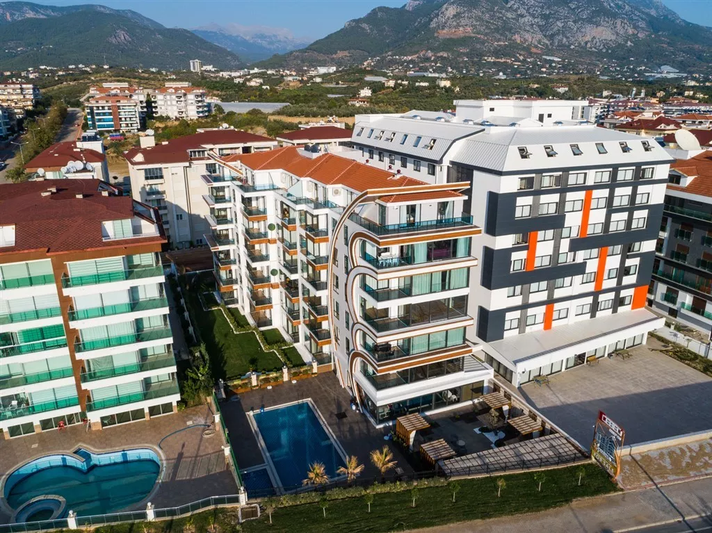 Beachfront Furnished 1+1 Apartment for Sale in Alanya Kestel