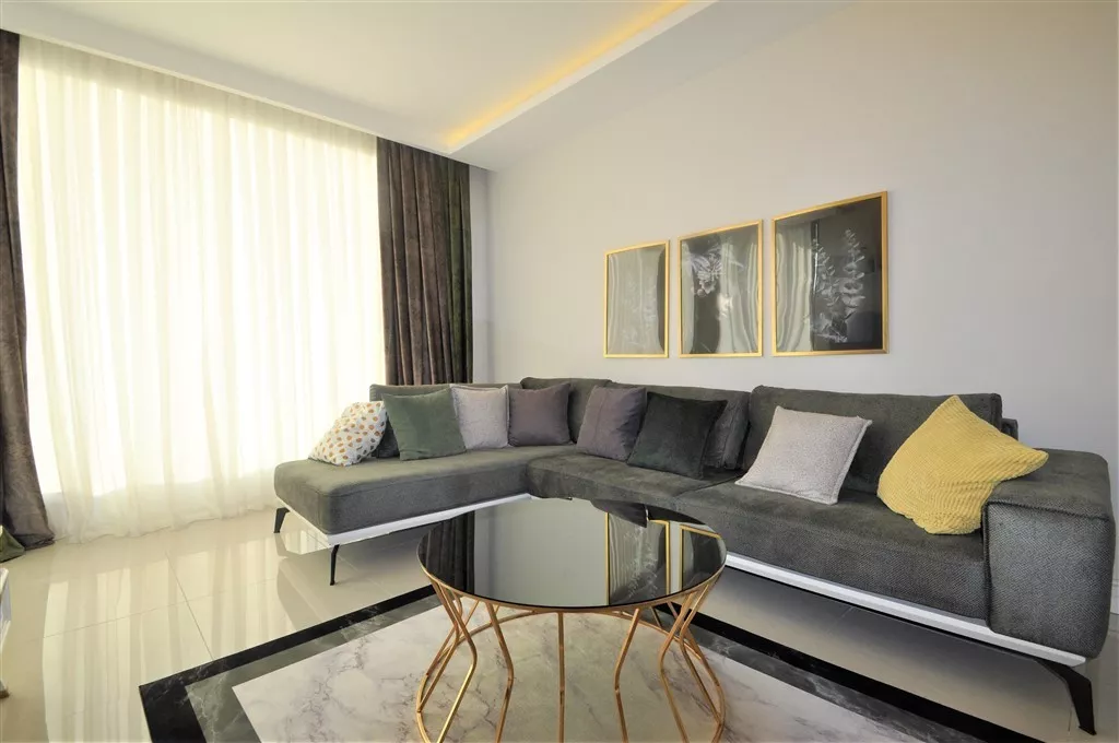 Beachfront Furnished 1+1 Apartment for Sale in Alanya Kestel