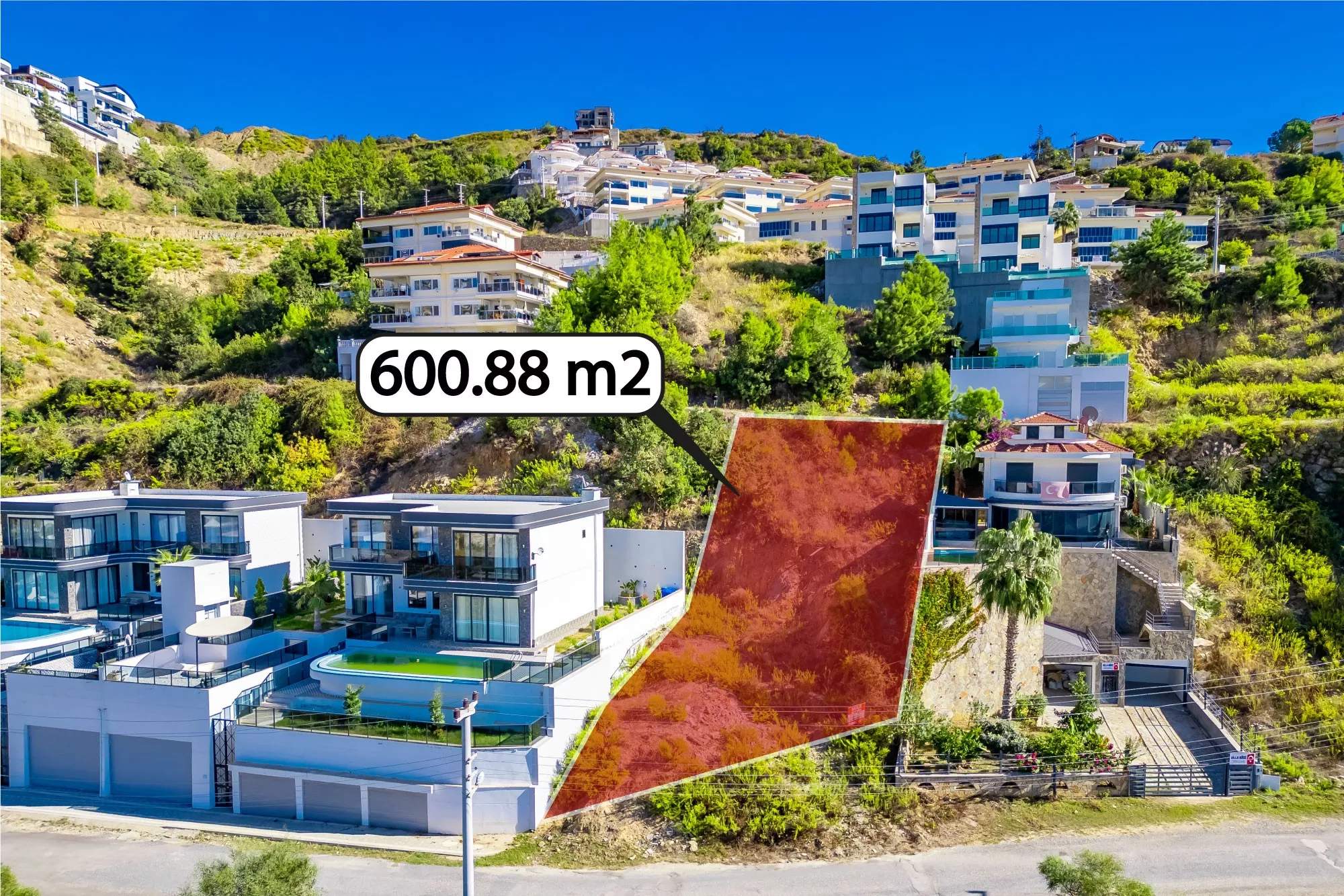 Alanya Kargıcak’ta Satılık 600 m² Deniz Manzaralı Arsa