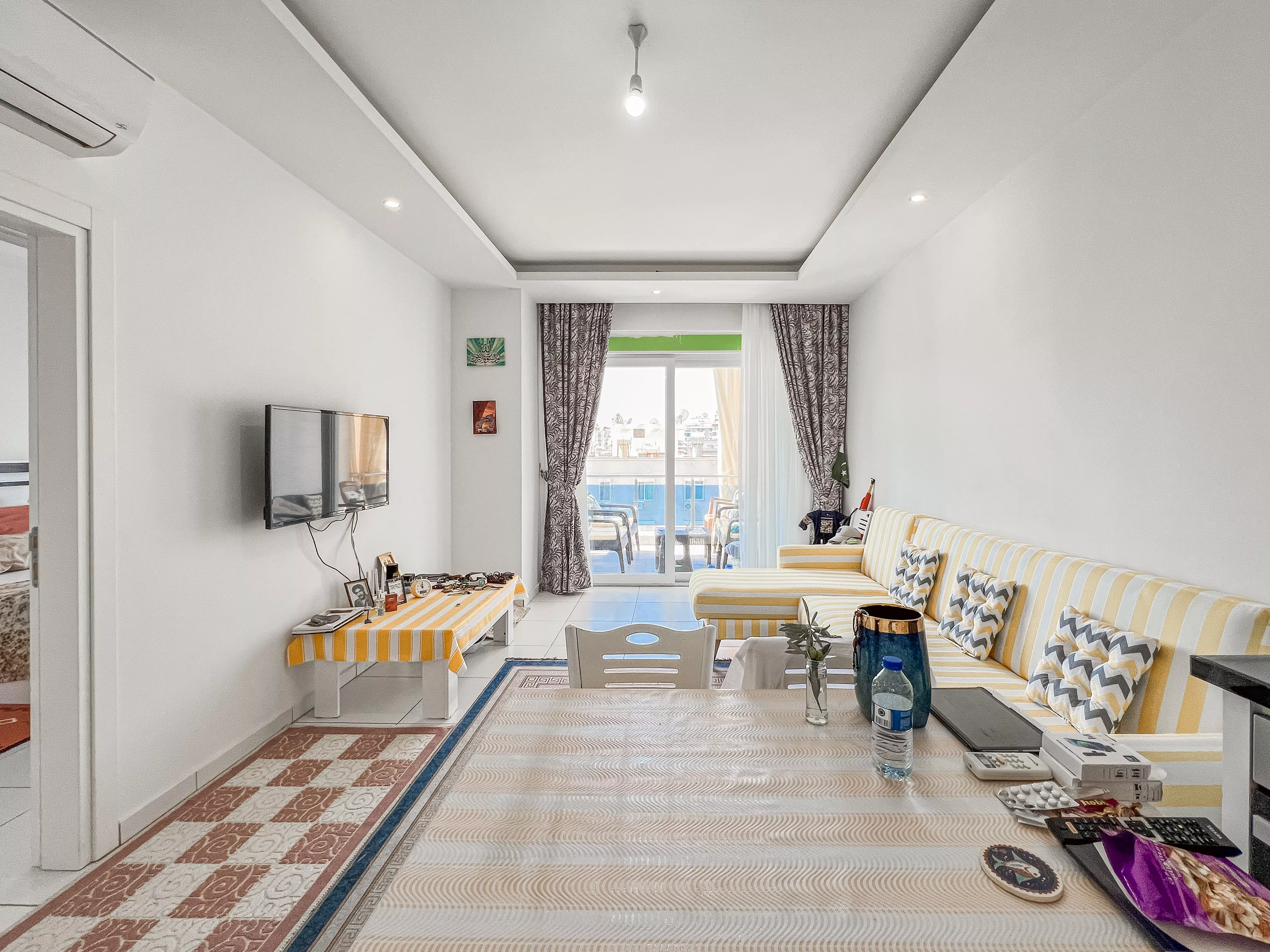 شقة مفروشة 1+1 على بُعد 600 م من الشاطئ في محمودلار، ألانيا