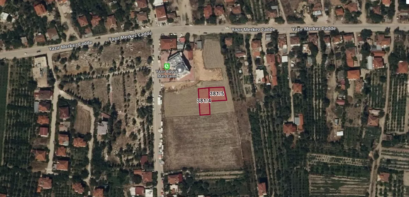 Antalya Korkuteli Yazır’da Satılık İki İmarlı Konut Arsası