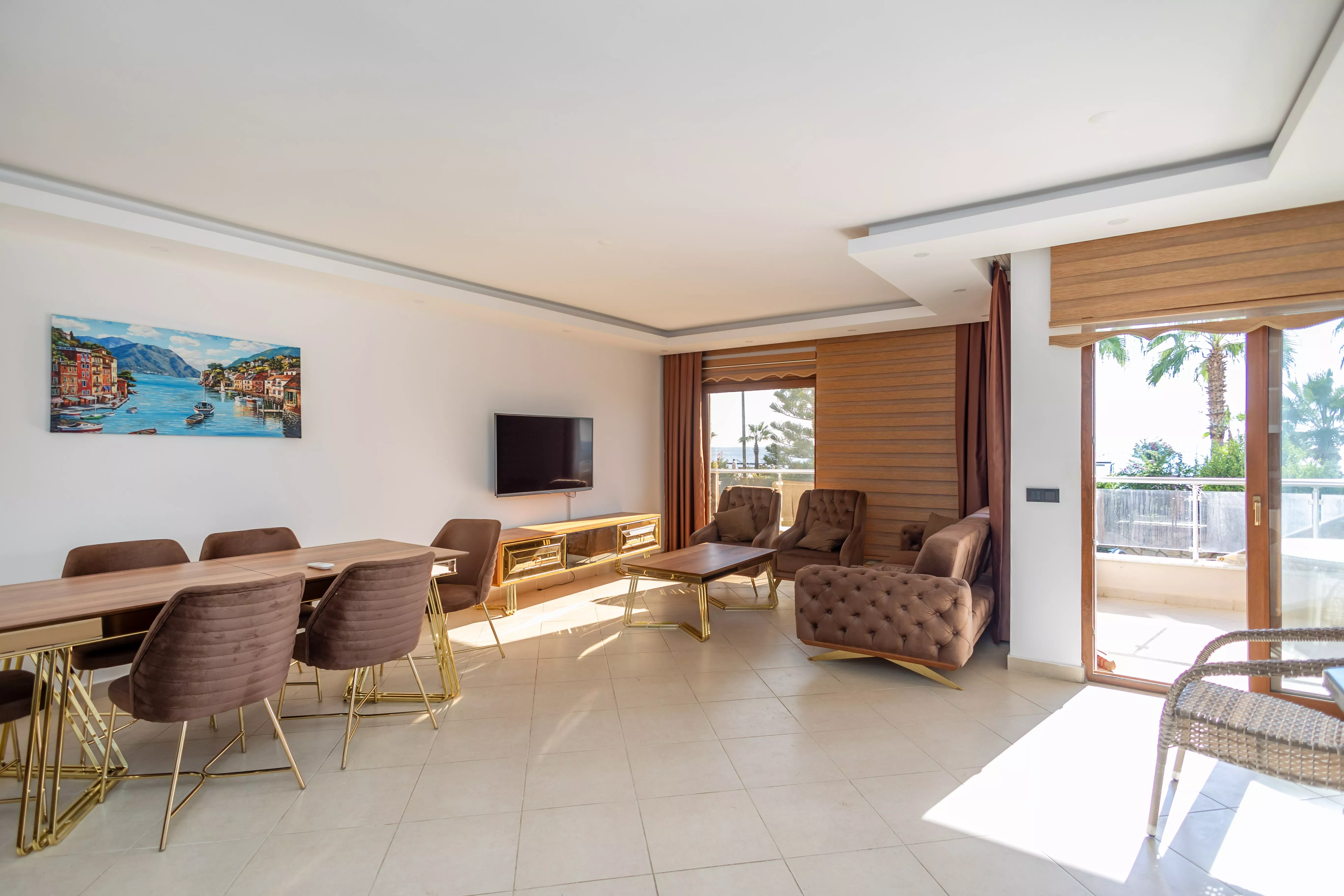 شقة مفروشة للبيع مع إطلالة على البحر - 3+1 في أوبا، ألانيا