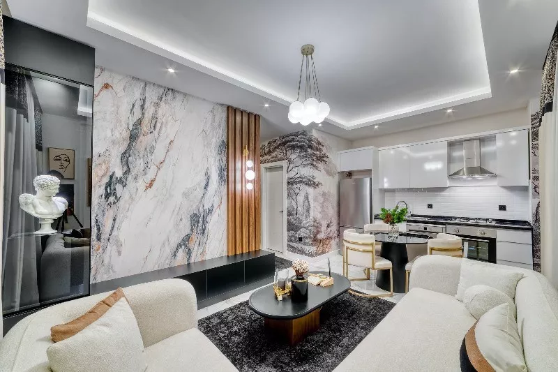 Site İçerisinde Satılık Eşyalı 1+1 Daire Alanya Avsallar