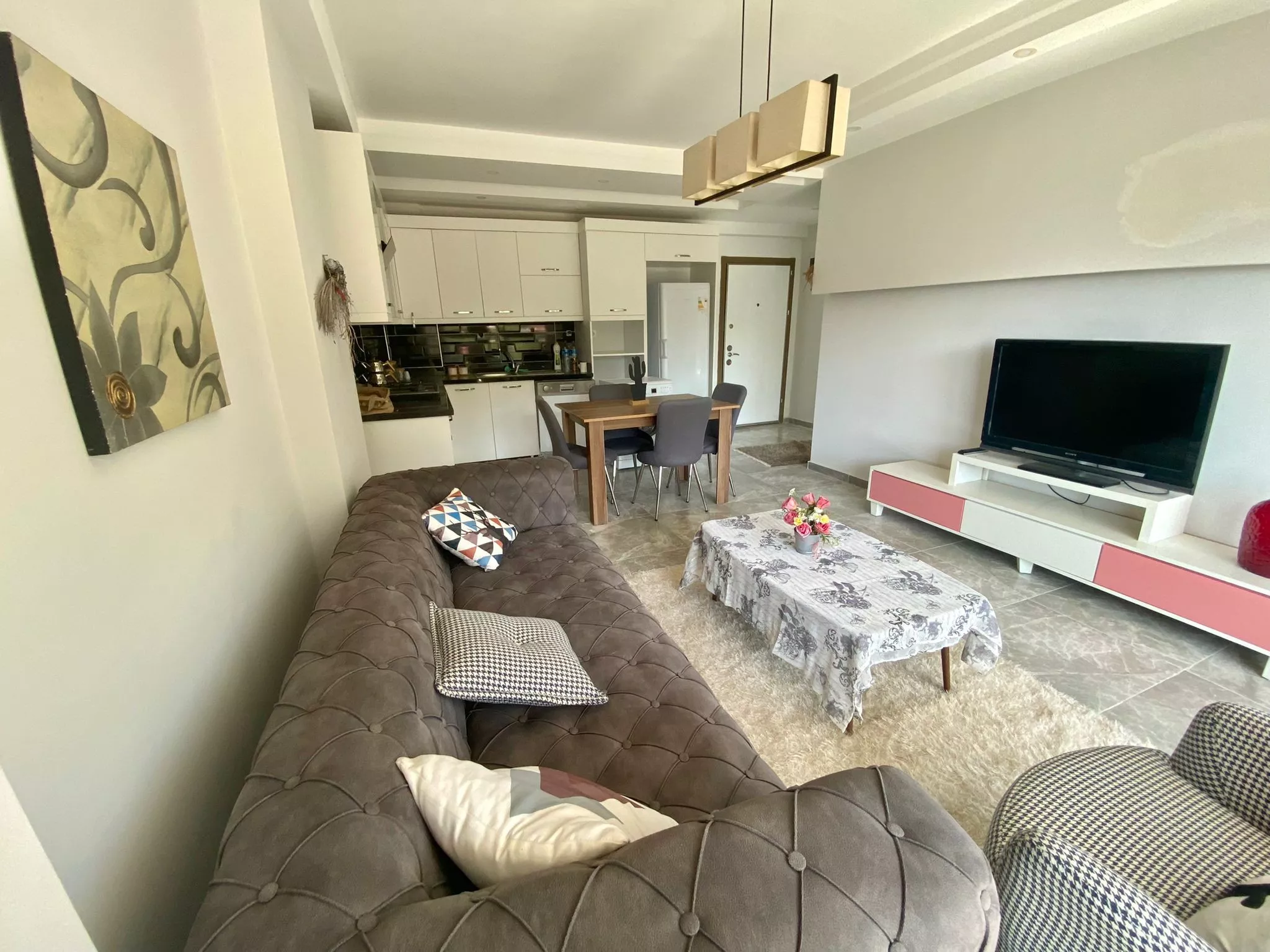 Plaja 600m Mesafede Satılık Eşyalı 1+1 Daire - Kargıcak