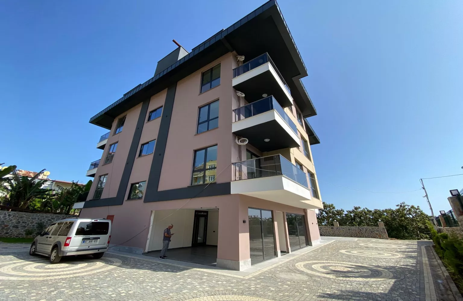 Plaja 250m Mesafede Satılık Sıfır 1+1 Daire Alanya Dinek