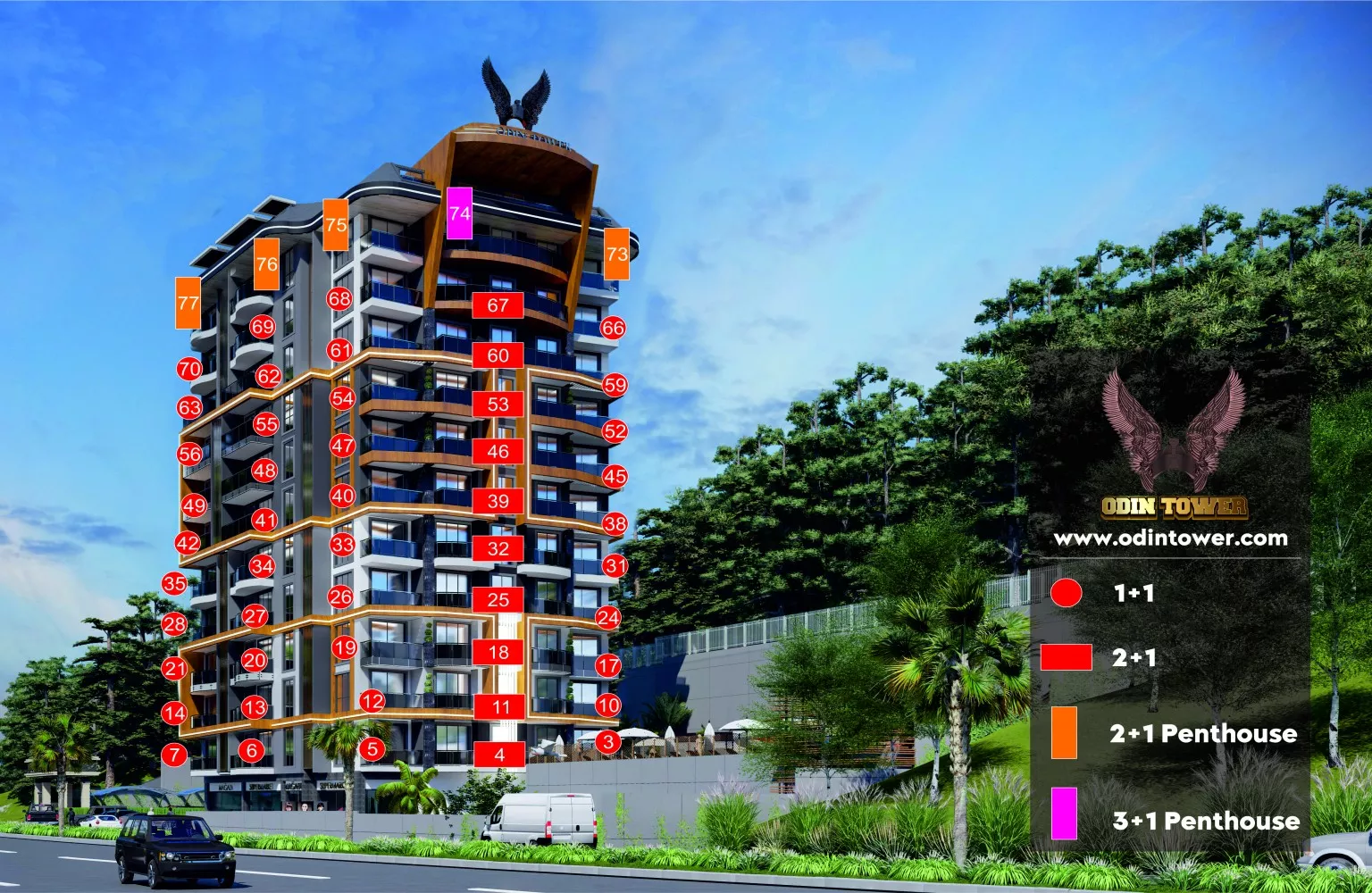 Alanya Mahmutlar’da Lüks 1+1 ve 2+1 Daireler – Modern Proje