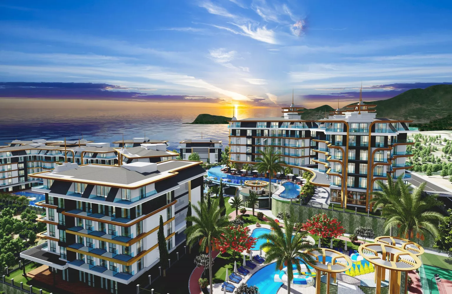 Cebeci Vista Residence in  Alanya - Wohnungen 1+1, 2+1, 3+1