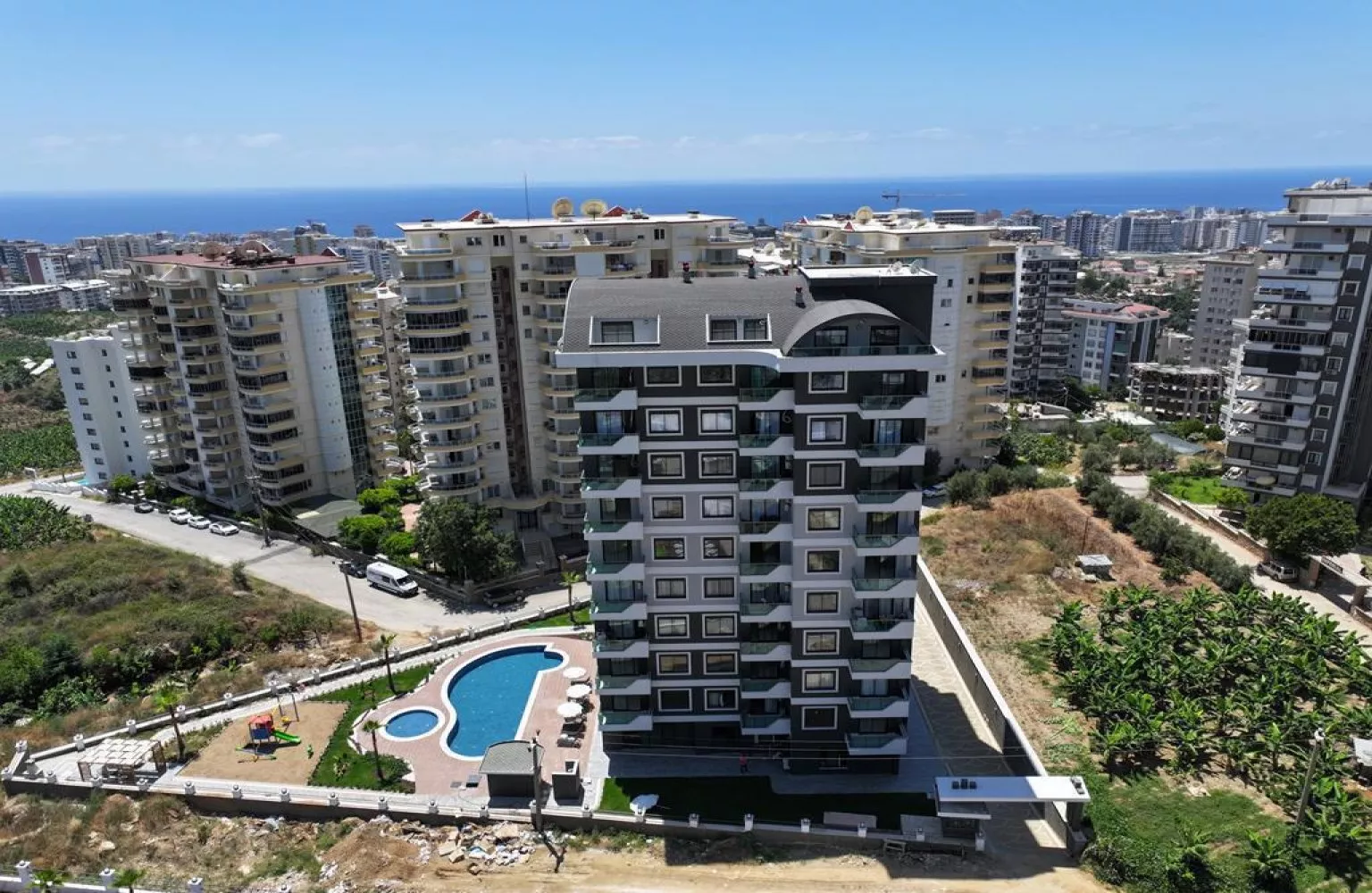 Alanya Mahmutlar Merkeze Yakın Satılık Sıfır 1+1 Daire