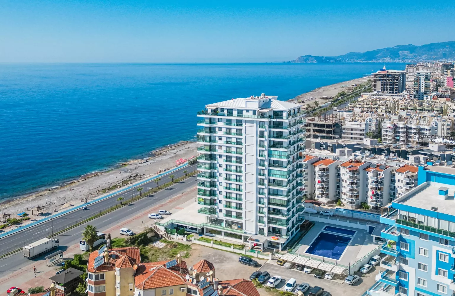 4+1 Penthouse mit Meerblick zu verkauf - Mahmutlar, Alanya