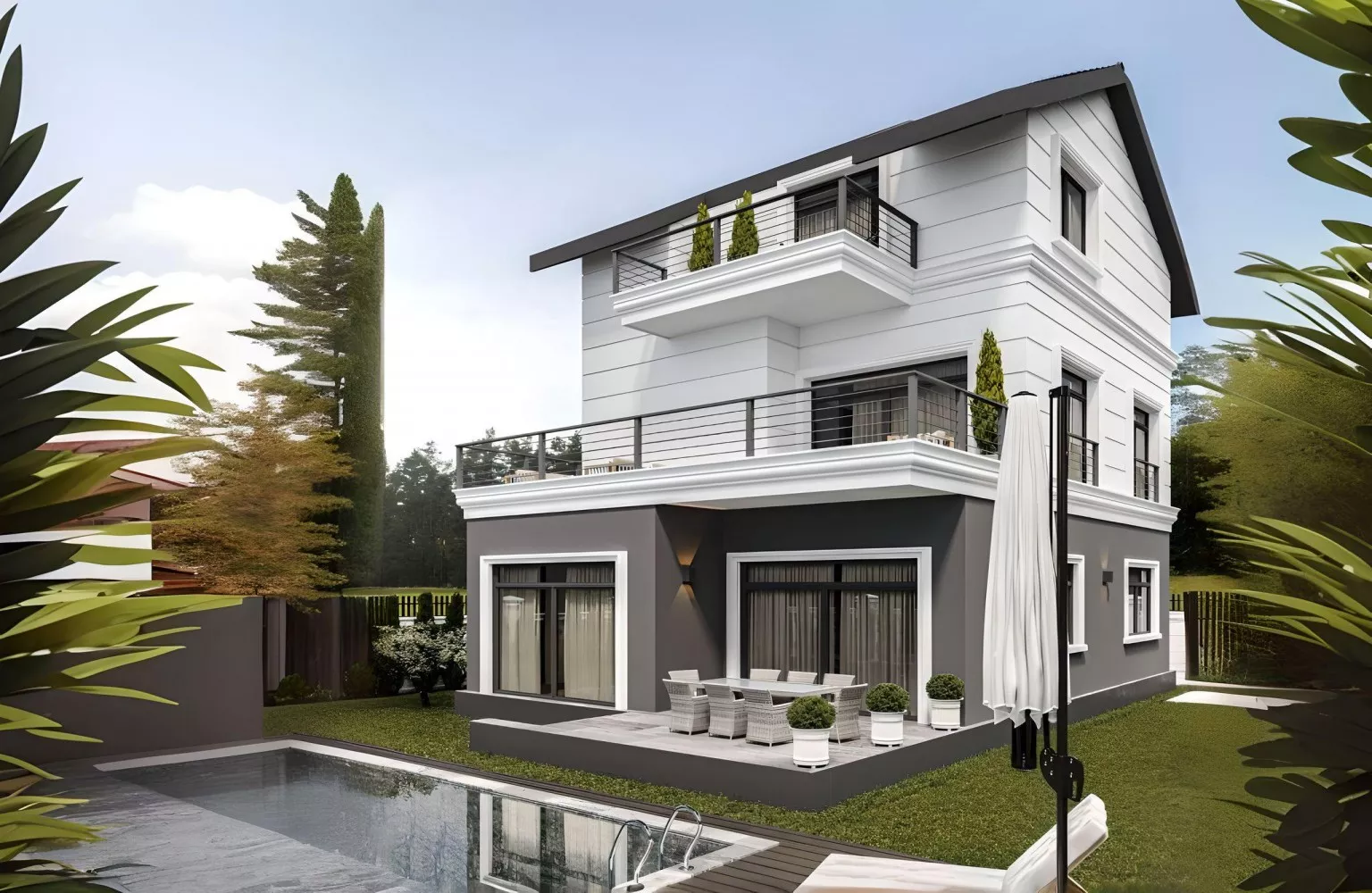 Vatandaşlığa uygun lüks ve konforlu  Neo Papatya villa