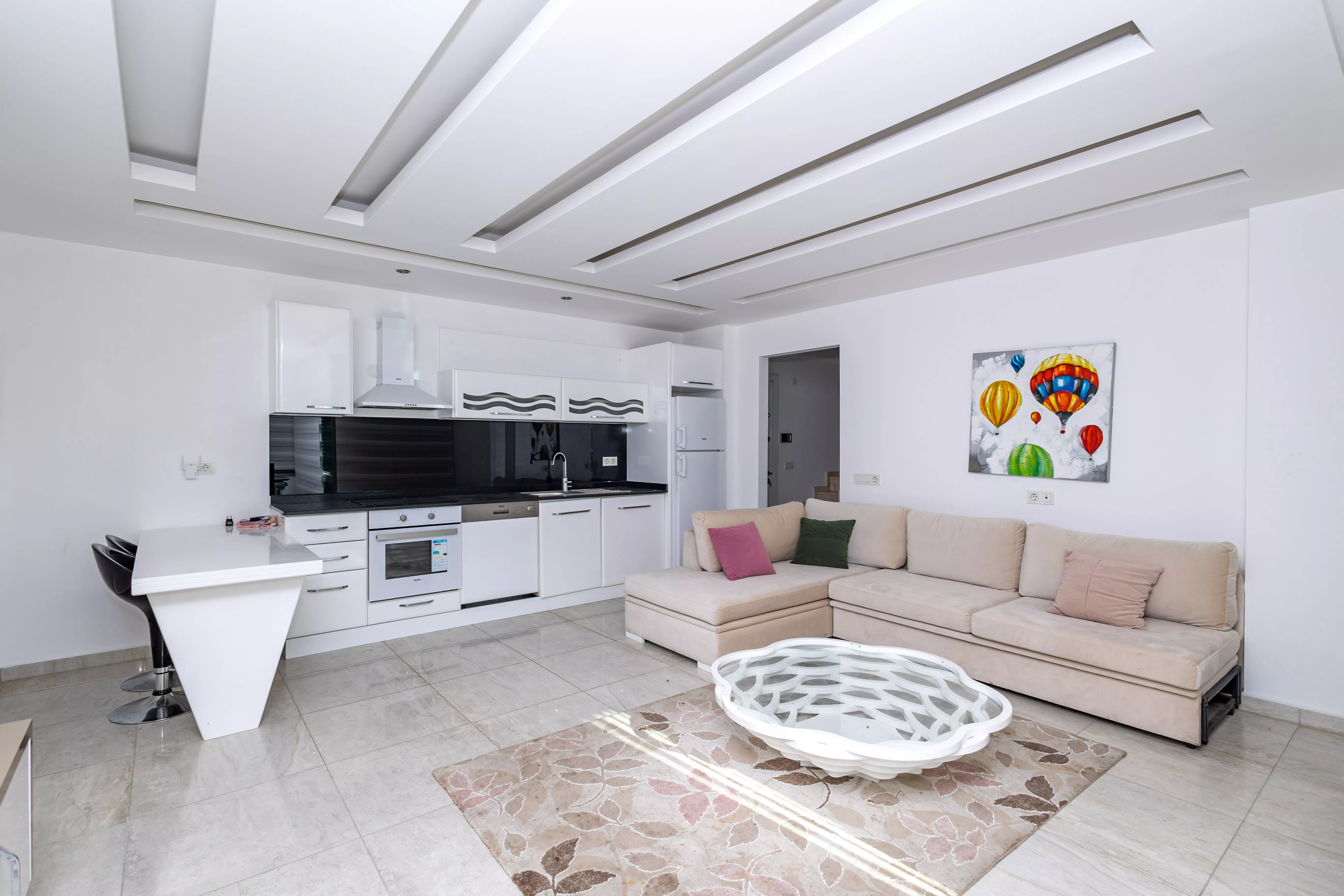 Pasifik Beach Residence Kestel'de 3+1 eşyalı dubleks daire