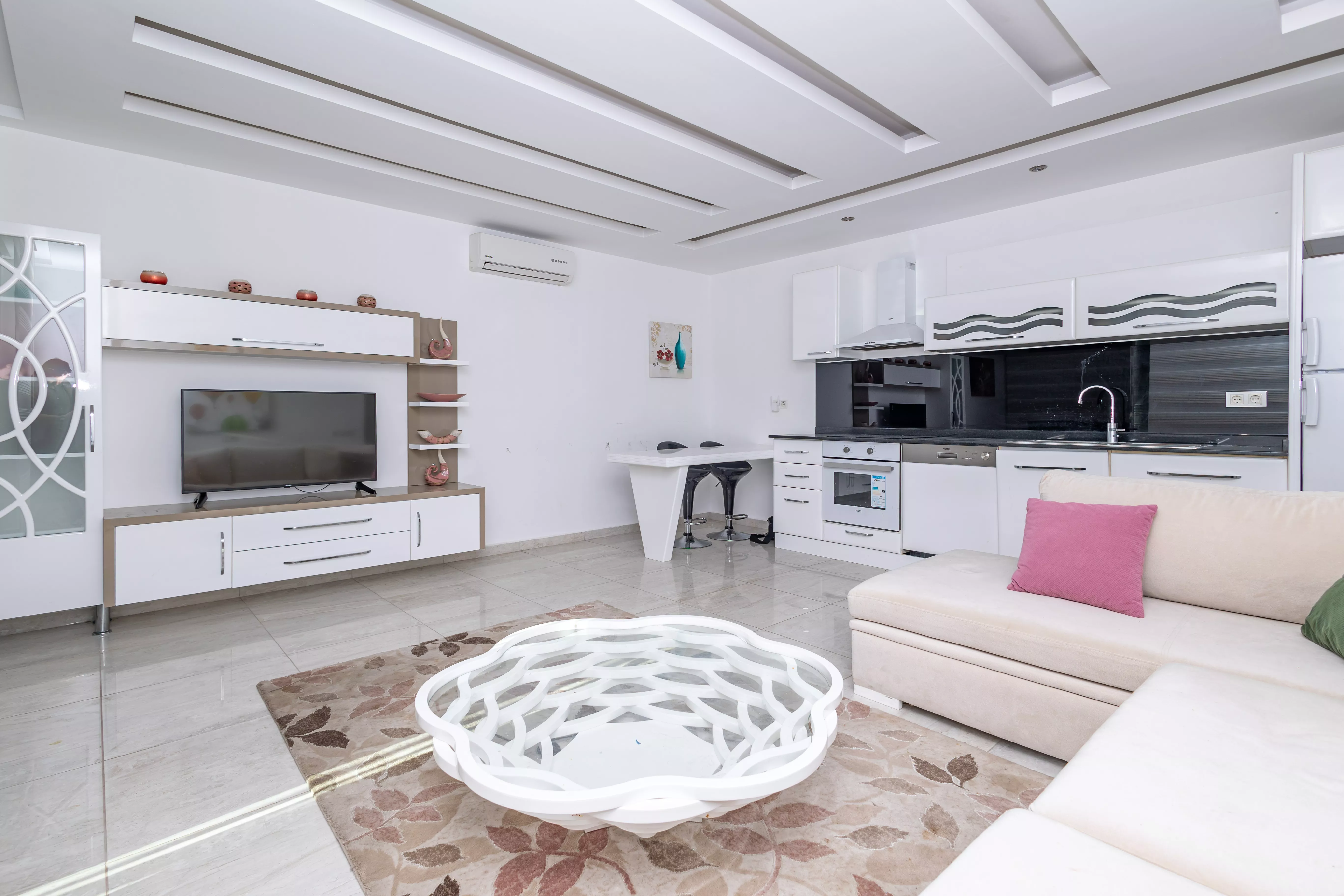 Pasifik Beach Residence Kestel'de 3+1 eşyalı dubleks daire